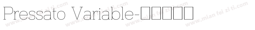 Pressato Variable字体转换